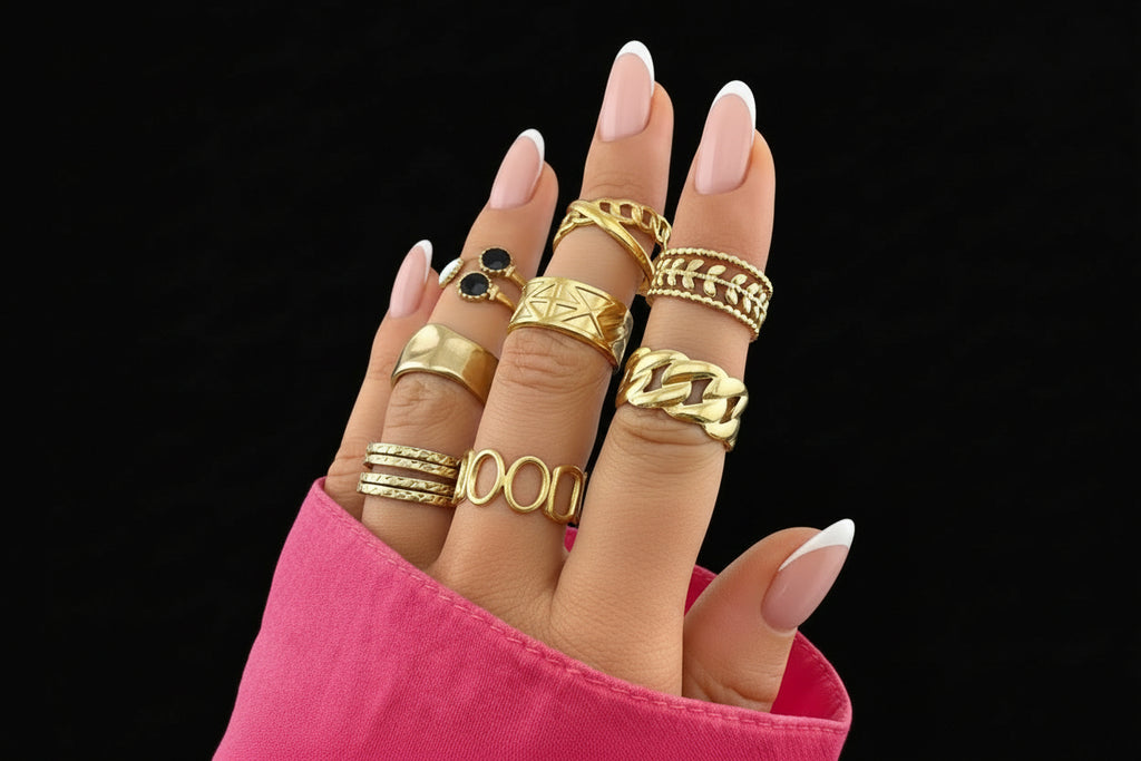 Golden Veil Ring – 18K Gold Plated