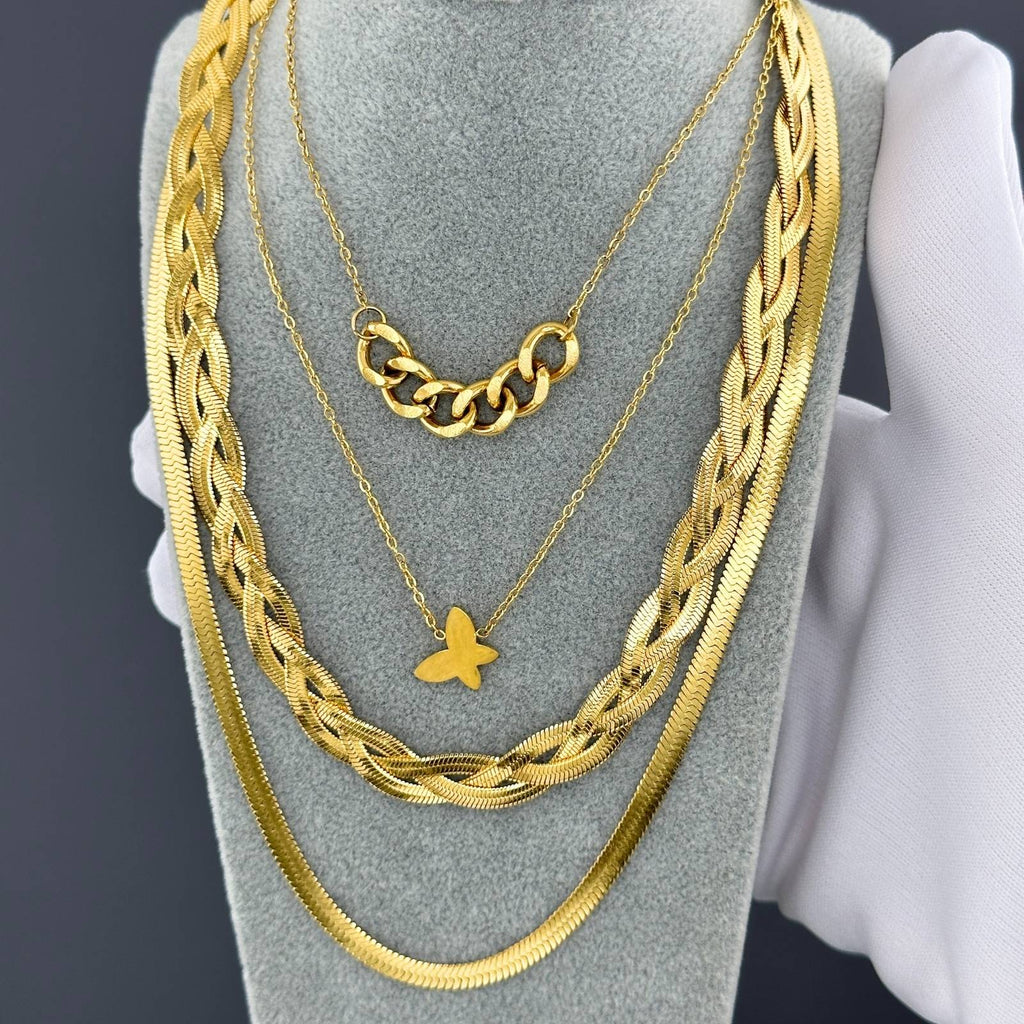 Infinity Glow Necklace, 18K Gold Plated Steel