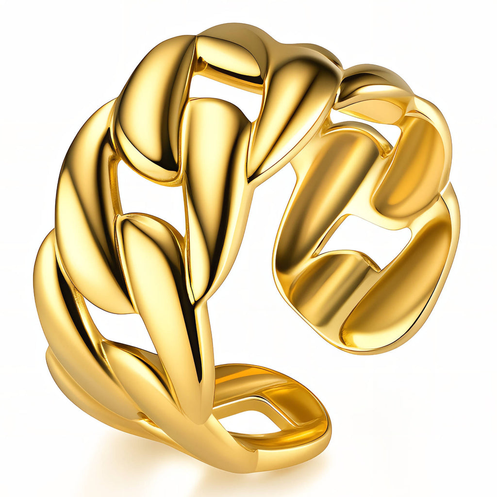 Golden Veil Ring – 18K Gold Plated