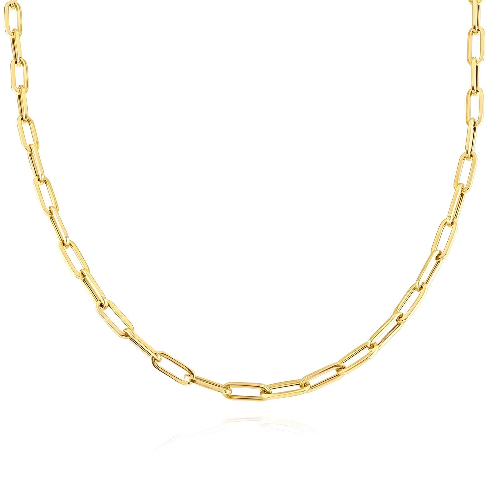 Necklace, 18K Gold Plated Steel