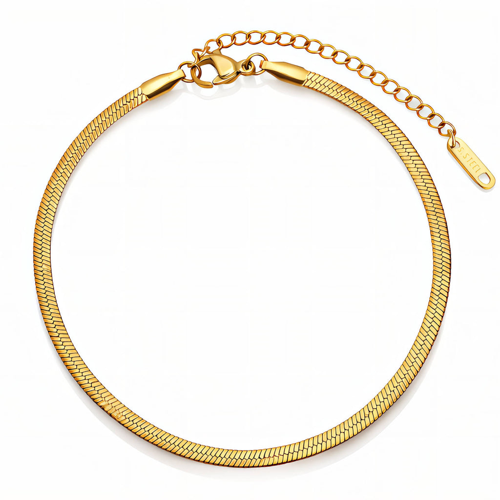 Bracelet, 18K Gold Plated Steel