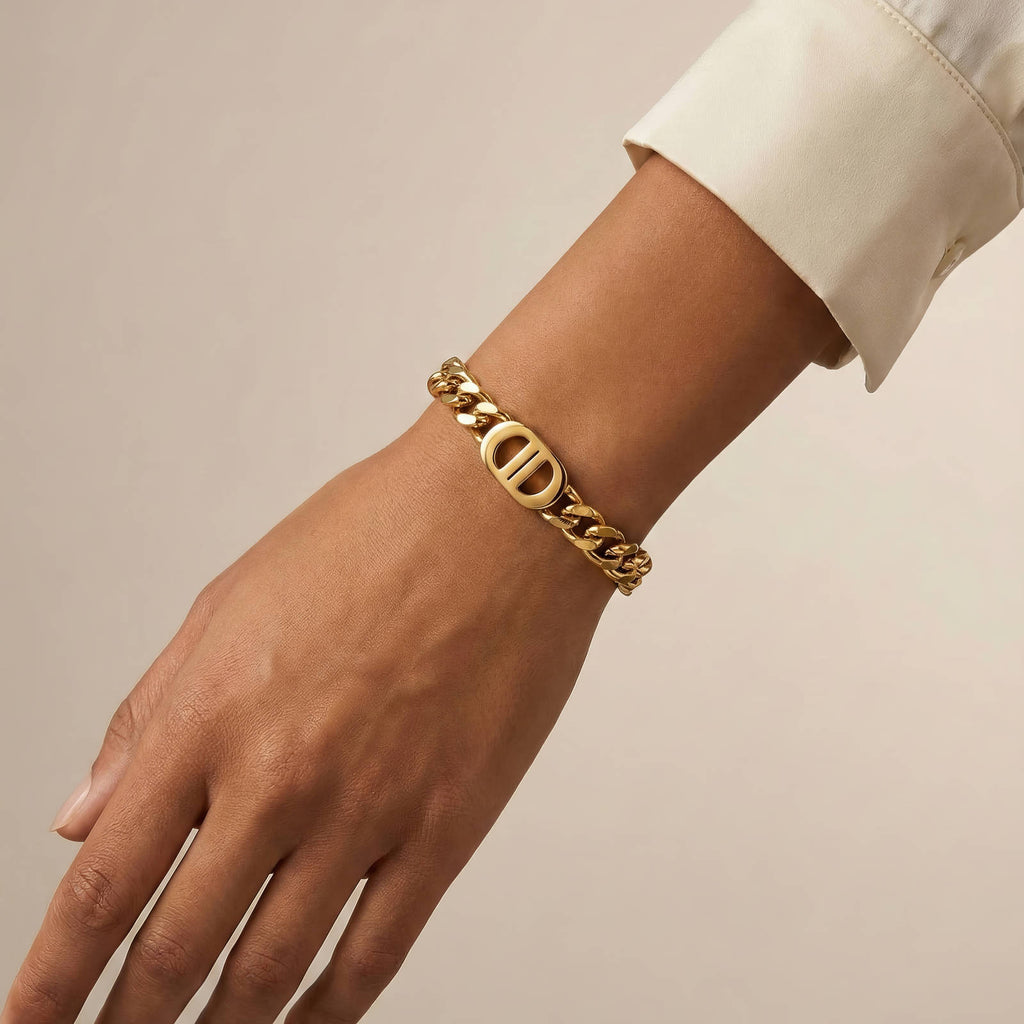 Bracelet, 18K Gold Plated Steel