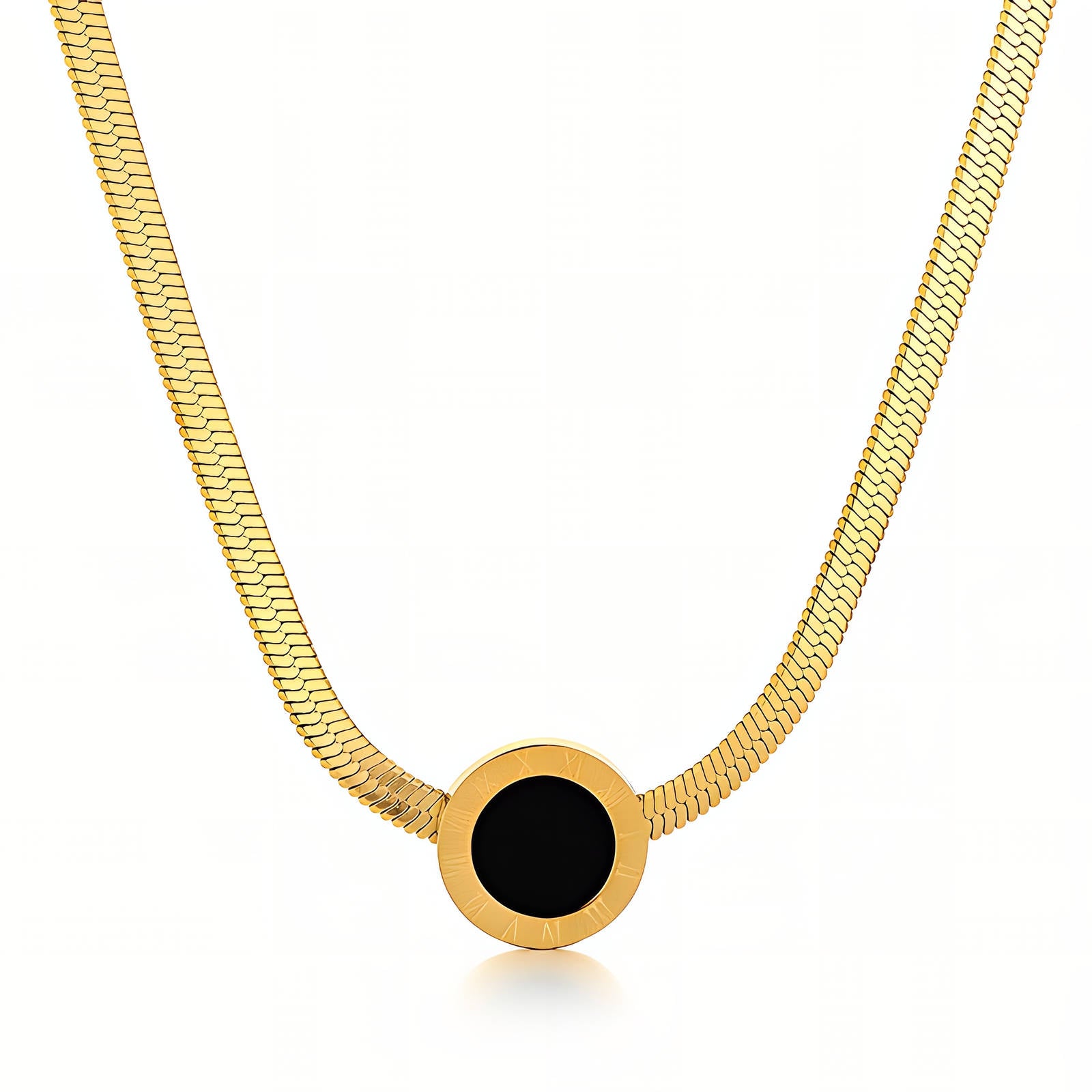 Necklace, 18K Gold Plated Steel