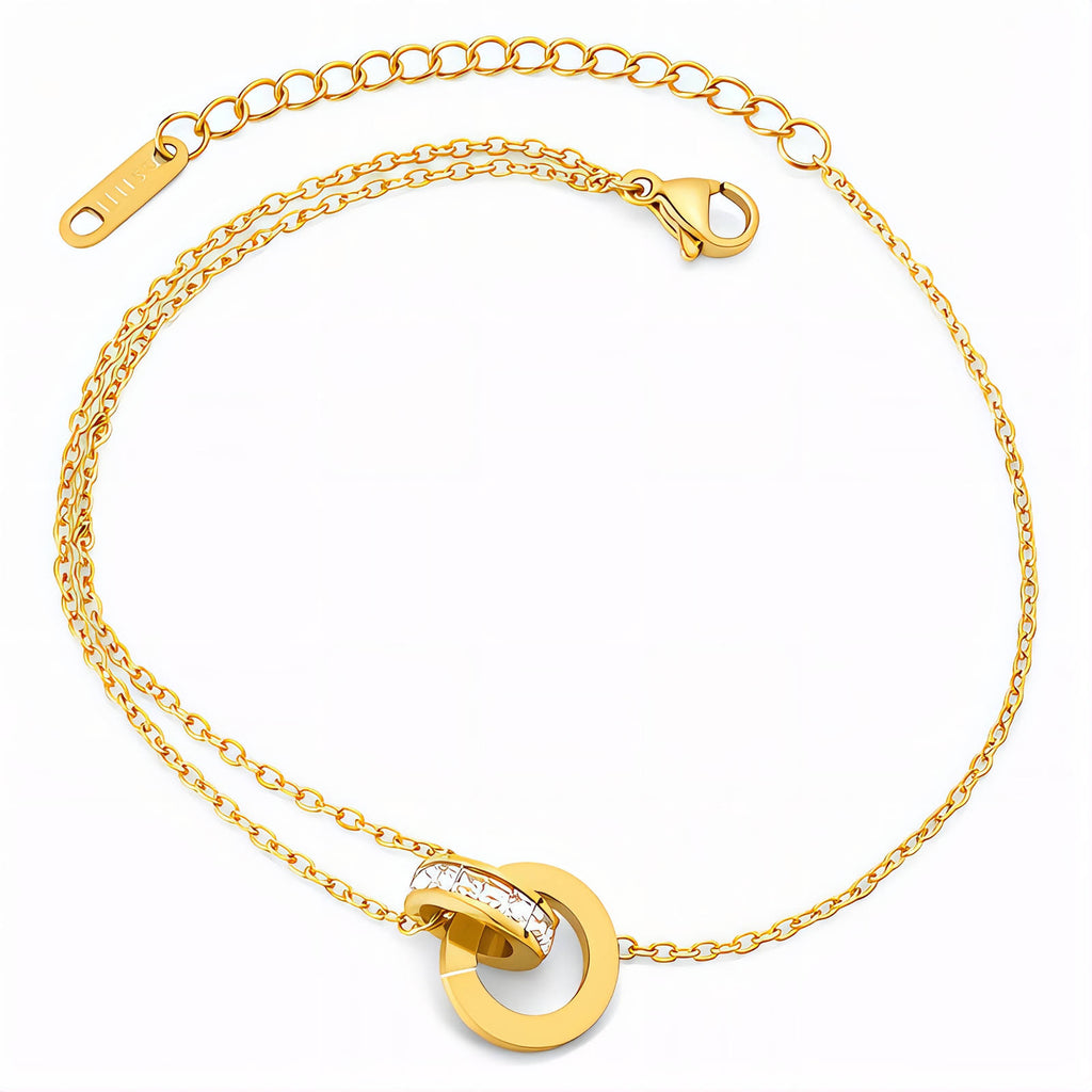 Bracelet, 18K Gold Plated Steel