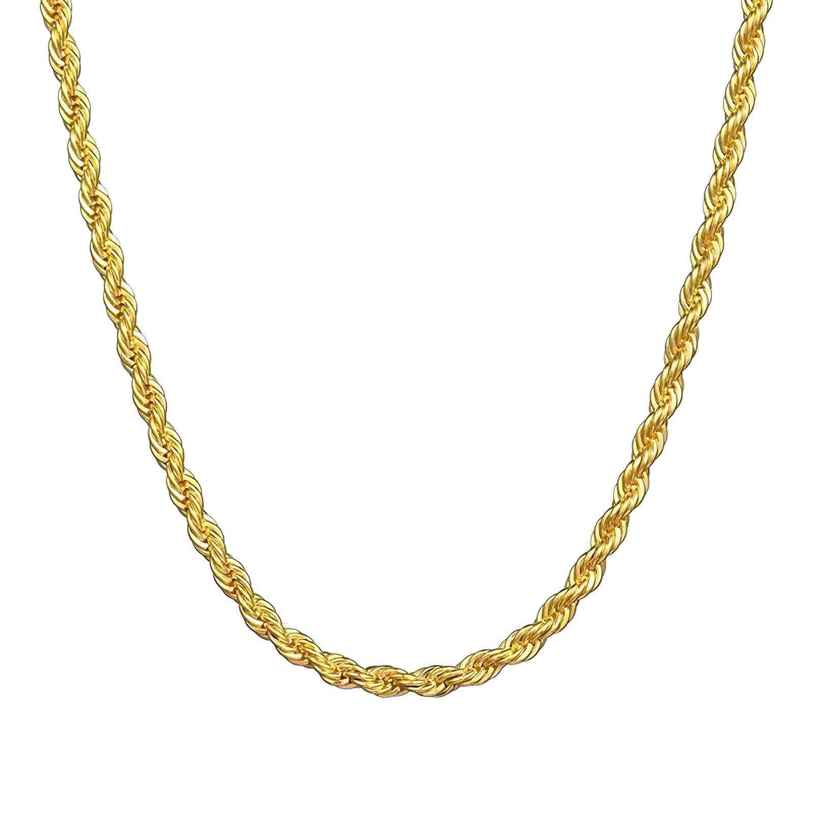 Necklace, 18K Gold Plated Steel